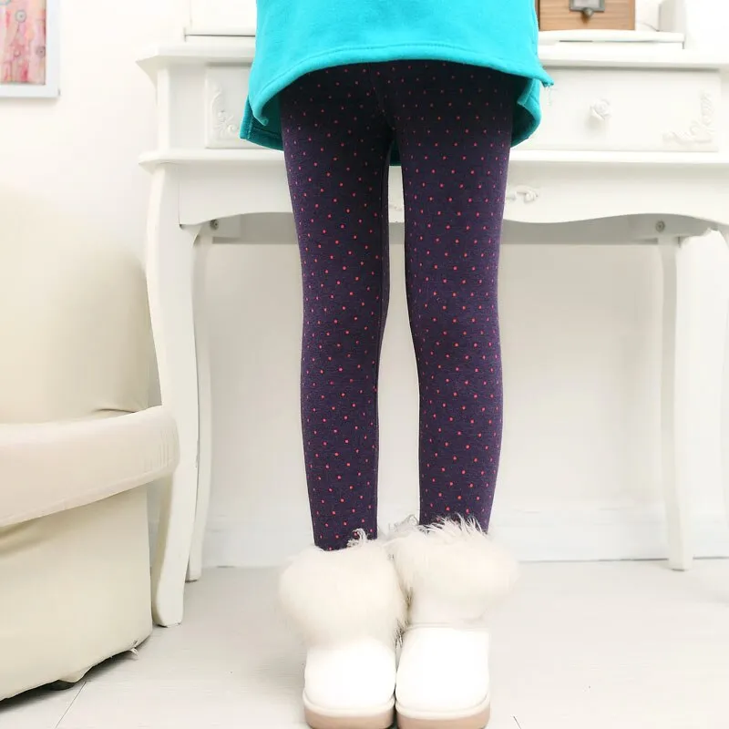 Winter Colorful Print Flower Butterfly Soft Warm Girls Leggings