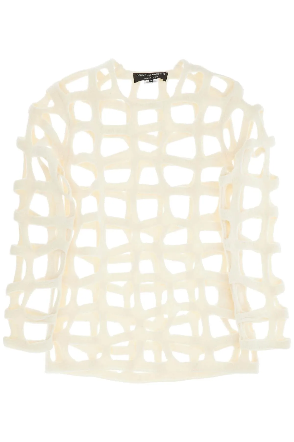 wool cut out top with italian PN N011 OFF WHITE