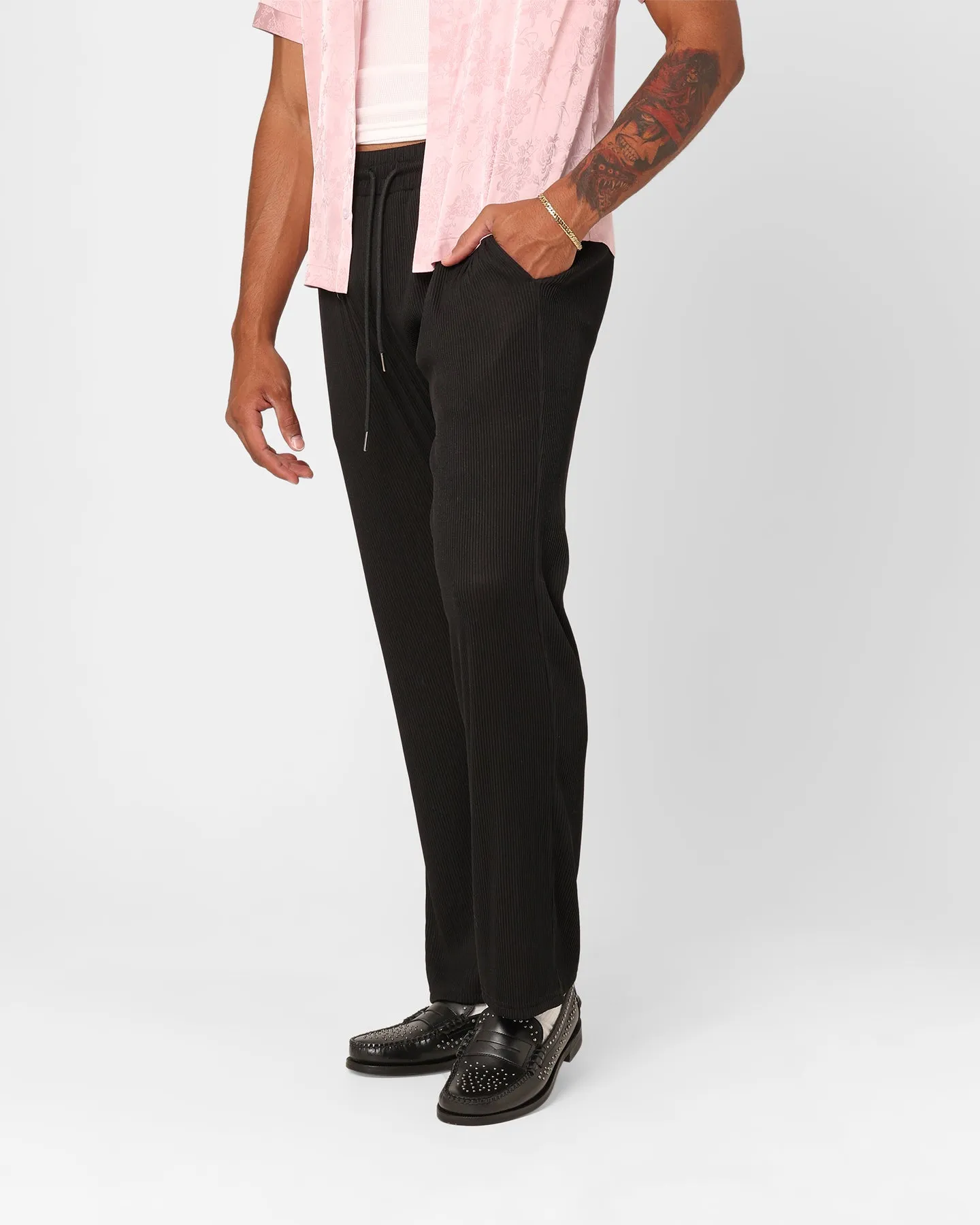XXIII Leon Ribbed Pants Black